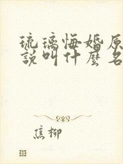 琉璃悔婚原著小说叫什么名字