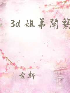 3d 姐弟关系