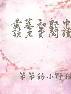 黄蓉和郎中的小说免费阅读笔趣阁