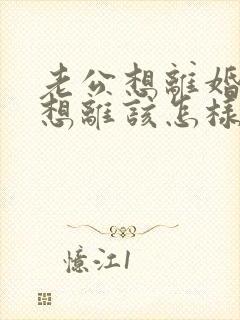 老公想离婚我不想离该怎样对付