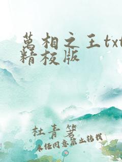 万相之王txt精校版