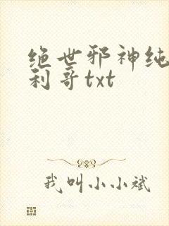 绝世邪神纯情犀利哥txt