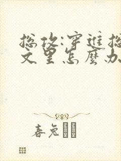 总攻:穿进总受文里怎么办小说免费阅