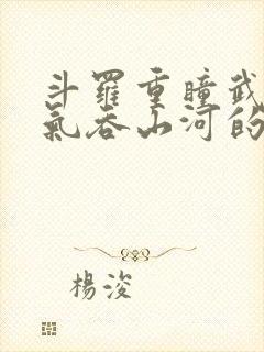 斗罗重瞳武魂,气吞山河的小说