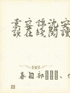 袁容锦沈安翊小说在线阅读