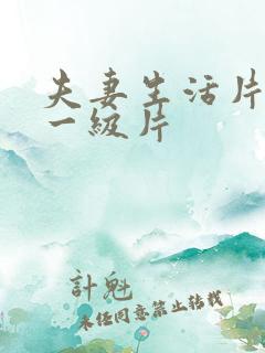 夫妻生活片黄色一级片