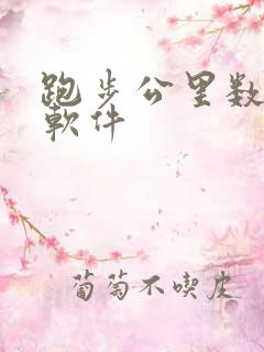 跑步公里数记录软件