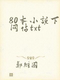 80本小说下载网站txt