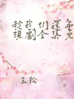 趁我们还年轻电视剧全集免费观看