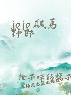 jojo 飙马野郎