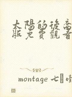 太阳的后裔国语版免费观看全集