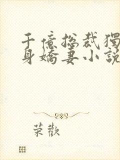 千亿总裁独宠替身娇妻小说阅读