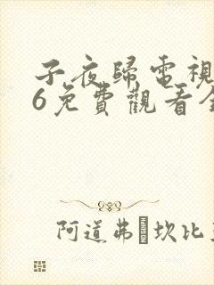 子夜归电视剧26免费观看全集高清