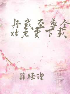 丹武至尊全本txt免费下载