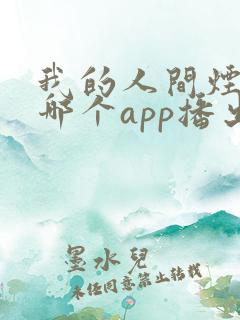 我的人间烟火在哪个app播出