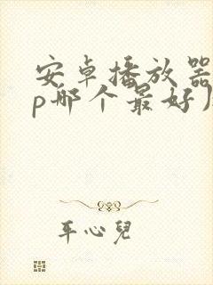 安卓播放器app哪个最好用