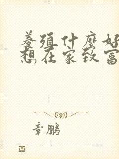 养殖什么好赚钱想在家致富