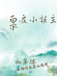 白夜小说主角名字