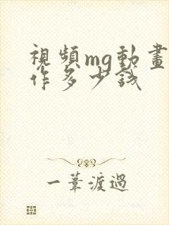 视频mg动画制作多少钱