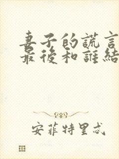 妻子的谎言一斌最后和谁结婚