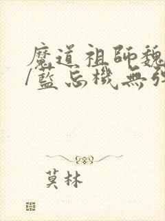 魔道祖师魏无羡/蓝忘机无弹窗