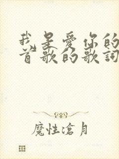 我是爱你的是哪首歌的歌词