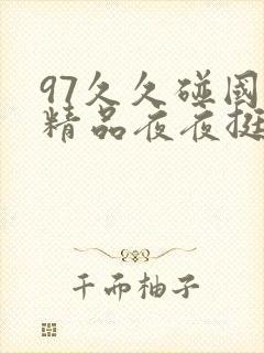 97久久碰国产精品夜夜挺