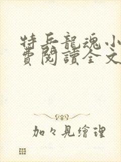 特兵龙魂小说免费阅读全文