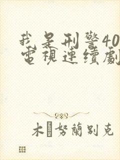 我是刑警40集电视连续剧