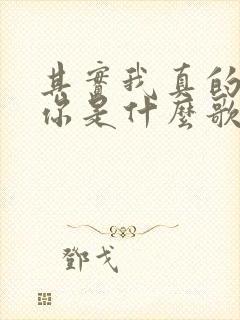 其实我真的爱着你是什么歌