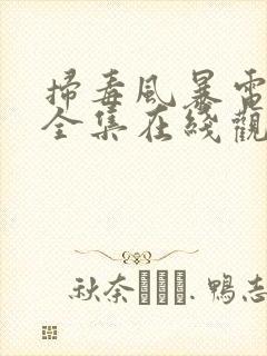 扫毒风暴电视剧全集在线观看免费高清