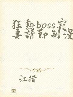 狂热boss宠妻请节制漫画免费观看