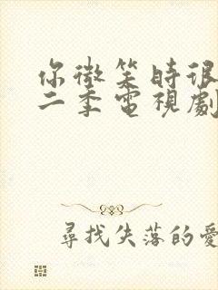 你微笑时很美第二季电视剧免费