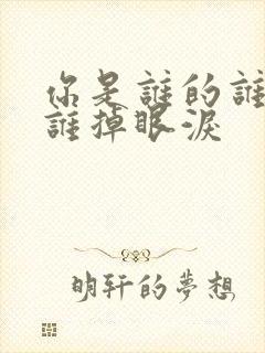 你是谁的谁又为谁掉眼泪