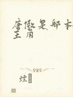 唐傲是哪本小说主角