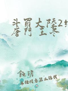 斗罗大陆2绝世唐门 王冬