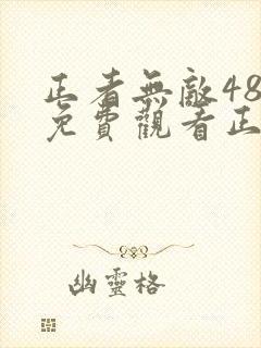 正者无敌48集免费观看正片