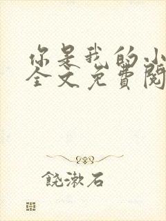 你是我的小确幸全文免费阅读