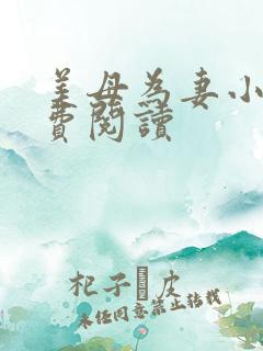 美母为妻小说免费阅读