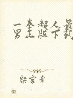 一拳超人最强之男正版下载