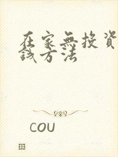 在家无投资的赚钱方法