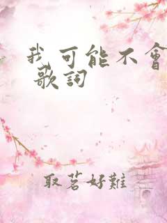 我可能不会爱你 歌词