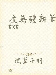 夜无疆新笔趣阁txt