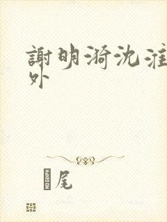 谢明漪沈淮舟番外