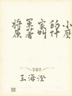 将军家的小娘子原著叫什么