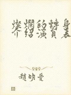 灿烂的转身剧情介绍演员表