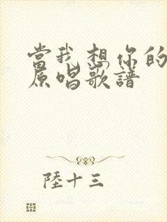 当我想你的时候原唱歌谱