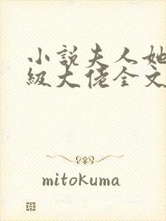 小说夫人她是满级大佬全文阅读