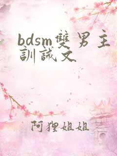bdsm双男主训诫文