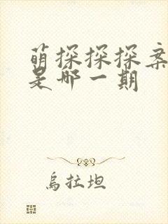 萌探探探案曾舜是哪一期